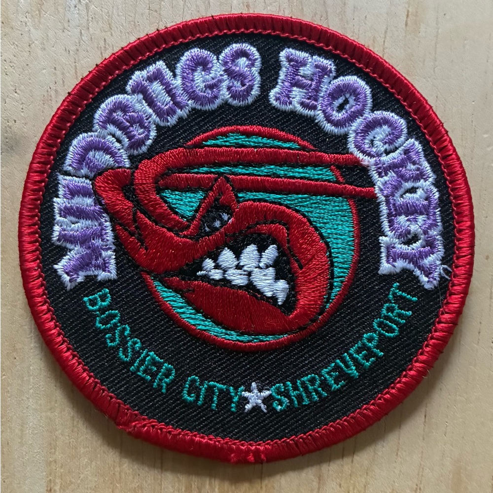 Vintage Bossier City Shreveport Mudbugs Hockey Patch Embroidered - RARE